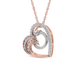 Photo of Galina 1/3 Carat T.W. Pendant 10K Rose Gold [CP1509R]
