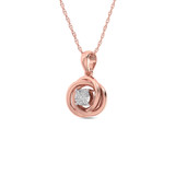 Photo of Makena 1/20 CT. T.W. Pendant 14K Rose Gold [CP1512R]