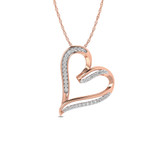Photo of Gloria 1/10 CT. T.W. Pendant 14K Rose Gold [CP1516R]
