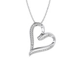 Photo of Gloria 1/10 CT. T.W. Pendant 14K White Gold [CP1516W]