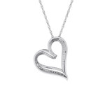 Photo of Gloria 1/10 CT. T.W. Pendant 14K White Gold [CP1516W]