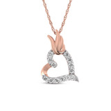 Photo of Victoria 1/6 CT. T.W. Pendant 14K Rose Gold [CP1518R]