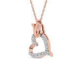 Photo of Victoria 1/6 CT. T.W. Pendant 14K Rose Gold [CP1518R]