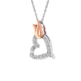 Photo of Victoria 1/6 Carat T.W. Pendant 14K White Gold [CP1518W]