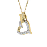 Photo of Victoria 1/6 CT. T.W. Pendant 14K Yellow Gold [CP1518Y]