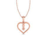 Photo of Elma 1/6 Carat T.W. Pendant 14K Rose Gold [CP1520R]