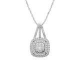 Photo of Fortune 7/8 CT. T.W. Pendant 10K White Gold [CP1524W]