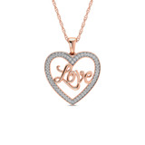 Photo of Olive 1/6 CT. T.W. Pendant 14K Rose Gold [CP1529R]