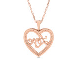 Photo of Olive 1/6 CT. T.W. Pendant 14K Rose Gold [CP1529R]