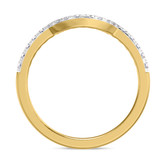 Photo of Charaya 1 3/8 CT. T.W. Morganite and Diamond Matching Bridal Ring Set 10K Yellow Gold [BT262YL]