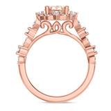 Photo of Bria 2 1/6 CT. T.W. Morganite and Diamond Matching Bridal Ring Set 10K Rose Gold [BT265RE-C000]