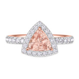 Photo of Arden 1 2/3 Carat T.W. Morganite and Diamond Matching Bridal Ring Set 14K Rose Gold [BT268RE-C000]