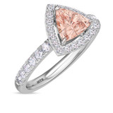 Photo of Arden 1 2/3 CT. T.W. Morganite and Diamond Matching Bridal Ring Set 14K White Gold [BT268WE-C000]