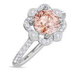 Photo of Hart 1 7/8 Carat T.W. Morganite and Diamond Matching Bridal Ring Set 14K White Gold [BT270WE-C000]