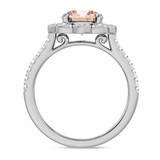 Photo of Hart 1 7/8 Carat T.W. Morganite and Diamond Matching Bridal Ring Set 14K White Gold [BT270WE-C000]