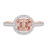 Photo of Sloane 1 2/3 Carat T.W. Morganite and Diamond Matching Bridal Ring Set 14K Rose Gold [BT272RE-C000]