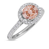 Photo of Sloane 1 2/3 CT. T.W. Morganite and Diamond Matching Bridal Ring Set 10K White Gold [BT272WE-C000]