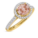 Photo of Sloane 1 2/3 Carat T.W. Morganite and Diamond Matching Bridal Ring Set 14K Yellow Gold [BT272YE-C000]