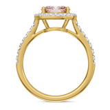 Photo of Sloane 1 2/3 Carat T.W. Morganite and Diamond Matching Bridal Ring Set 14K Yellow Gold [BT272YE-C000]