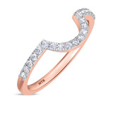 Photo of Charaya 1 3/4 Carat T.W. Morganite and Diamond Trio Matching Wedding Ring Set 14K Rose Gold [BT262RL]
