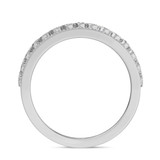 Photo of Charaya 1 3/4 CT. T.W. Morganite and Diamond Trio Matching Wedding Ring Set 10K White Gold [BT262WM]