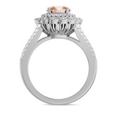 Photo of Pembe 1 3/8 Carat T.W. Morganite and diamond Engagement Ring 10K White Gold [BT263WE-C000]