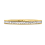 Photo of Arman 2 7/8 CT. T.W. Morganite and Diamond Trio Matching Wedding Ring Set 10K Yellow Gold [BT264YL]