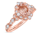 Photo of Bria 1 7/8 Carat T.W. Morganite and diamond Engagement Ring 14K Rose Gold [BT265RE-C000]