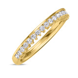 Photo of Bria 2 7/8 CT. T.W. Morganite and Diamond Trio Matching Wedding Ring Set 10K Yellow Gold [BT265YL]