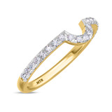 Photo of Zorya 3 CT. T.W. Morganite and Diamond Trio Matching Wedding Ring Set 10K Yellow Gold [BT266YL]