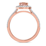 Photo of Sutton 2 1/2 CT. T.W. Morganite and Diamond Trio Matching Wedding Ring Set 14K Rose Gold [BT267RE-C000]