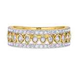 Photo of Sutton 2 1/2 CT. T.W. Morganite and Diamond Trio Matching Wedding Ring Set 14K Yellow Gold [BT267YM]