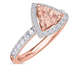 Photo of Arden 2 1/5 CT. T.W. Morganite and Diamond Trio Matching Wedding Ring Set 14K Rose Gold [BT268RE-C000]