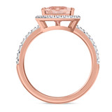 Photo of Arden 2 1/5 CT. T.W. Morganite and Diamond Trio Matching Wedding Ring Set 14K Rose Gold [BT268RE-C000]