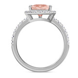 Photo of Arden 1 1/4 Carat T.W. Morganite and diamond Engagement Ring 10K White Gold [BT268WE-C000]