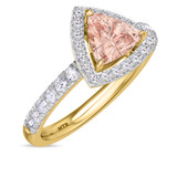Photo of Arden 1 1/4 CT. T.W. Morganite and diamond Engagement Ring 14K Yellow Gold [BT268YE-C000]