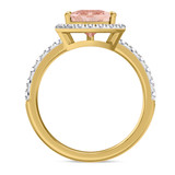 Photo of Arden 1 1/4 CT. T.W. Morganite and diamond Engagement Ring 14K Yellow Gold [BT268YE-C000]