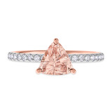 Photo of Bassey 1 CT. T.W. Morganite and diamond Engagement Ring 14K Rose Gold [BT269RE-C000]