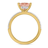 Photo of Bassey 1 3/4 Carat T.W. Morganite and Diamond Trio Matching Wedding Ring Set 14K Yellow Gold [BT269YE-C000]