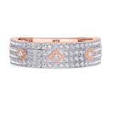 Photo of Hart 2 3/4 CT. T.W. Morganite and Diamond Trio Matching Wedding Ring Set 10K Rose Gold [BT270RM]
