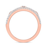 Photo of Hart 2 3/4 CT. T.W. Morganite and Diamond Trio Matching Wedding Ring Set 10K Rose Gold [BT270RM]
