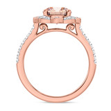 Photo of Hart 2 3/4 CT. T.W. Morganite and Diamond Trio Matching Wedding Ring Set 14K Rose Gold [BT270RE-C000]