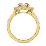 Photo of Hart 2 3/4 Carat T.W. Morganite and Diamond Trio Matching Wedding Ring Set 14K Yellow Gold [BT270YE-C000]
