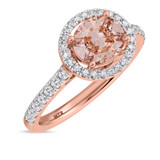 Photo of Sloane 1 3/8 Carat T.W. Morganite and diamond Engagement Ring 14K Rose Gold [BT272RE-C000]