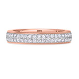Photo of Iris 7/8 ct tw. Diamond Wedding Band Set 14K Rose Gold [BT261RM]
