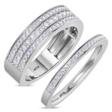 Photo of Arman 3/4 ct tw. Diamond Wedding Band Set 10K White Gold [WB264W]