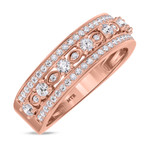 Photo of Bria 1 ct tw. Diamond Wedding Band Set 10K Rose Gold [BT265RM]