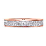 Photo of Zorya 3/4 ct tw. Diamond Wedding Band Set 10K Rose Gold [BT266RM]
