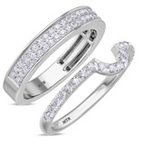 Photo of Zorya 3/4 ct tw. Diamond Wedding Band Set 14K White Gold [WB266W]