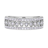 Photo of Sutton 1 ct tw. Diamond Wedding Band Set 10K White Gold [BT267WM]